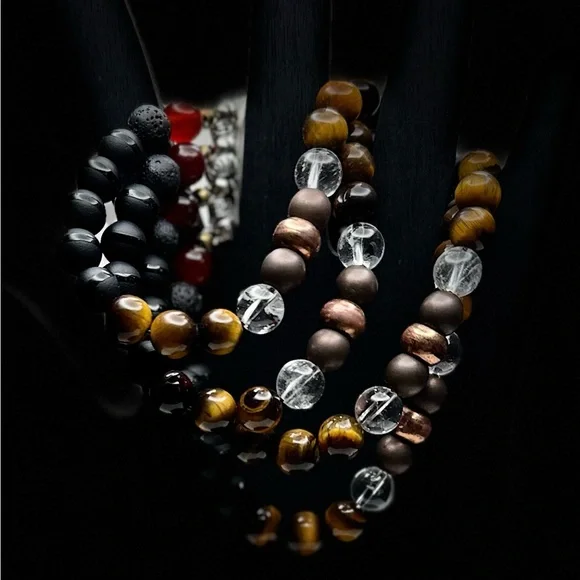 Handmade  - Men’s iPhone watch band beaded braclet - Picture 2 of 4